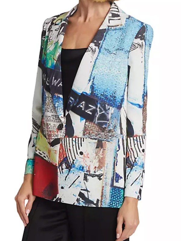 Beat Shazam S07 Corinne Foxx Graffiti Print Blazer