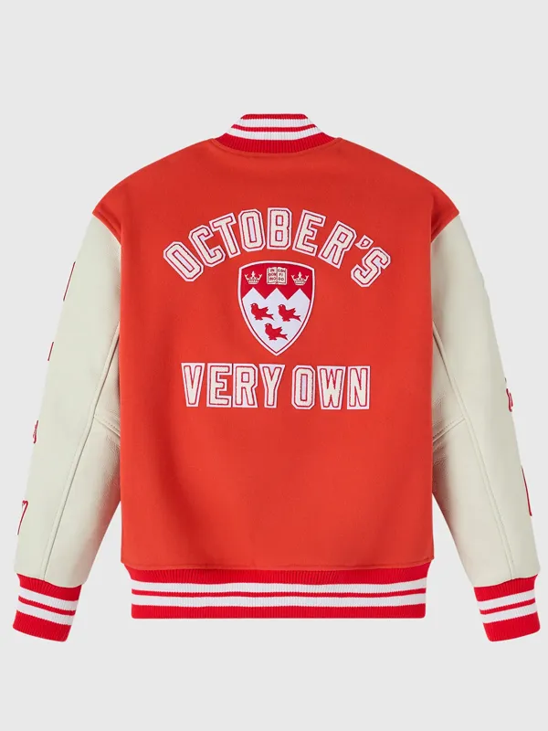 McGill University Montreal Unisex Red Varsity Jacket