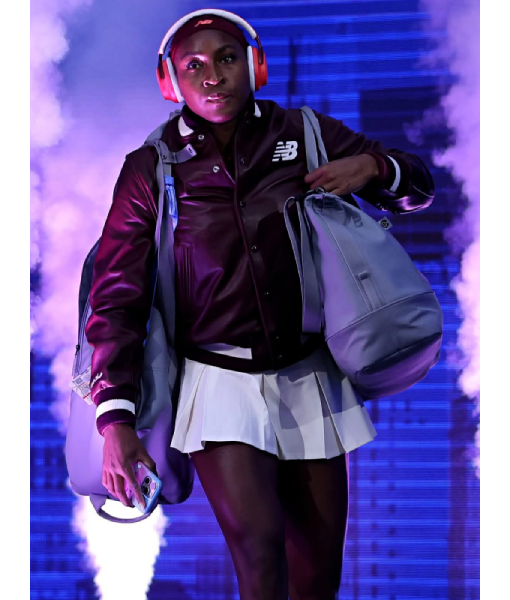 Coco Gauff 2025 US Open Leather Jacket