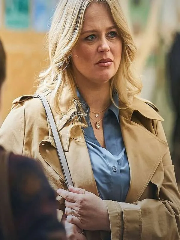 Emily Atack The Rumour 2025 Brown Coat