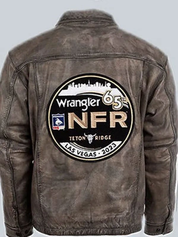 Las Vegas NFR Brown Leather Jacket