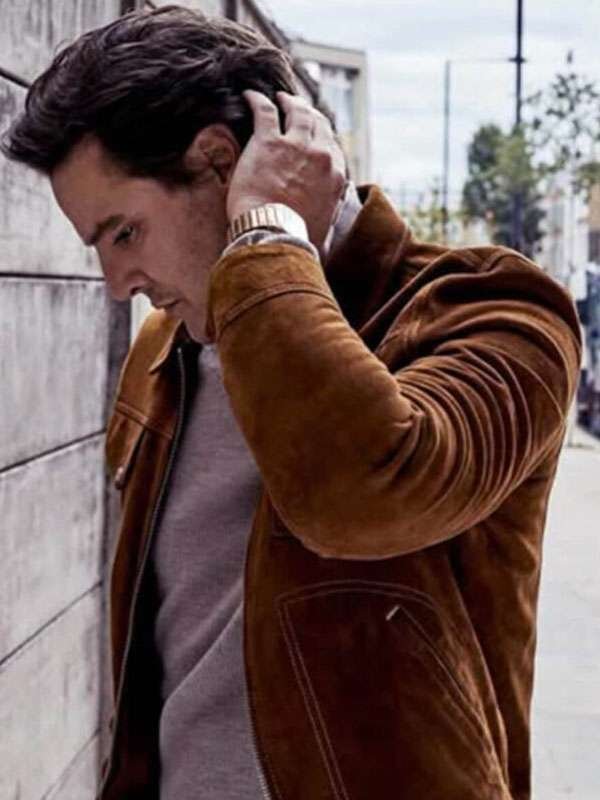 Pedro Pascal Brown Suede Leather Jacket