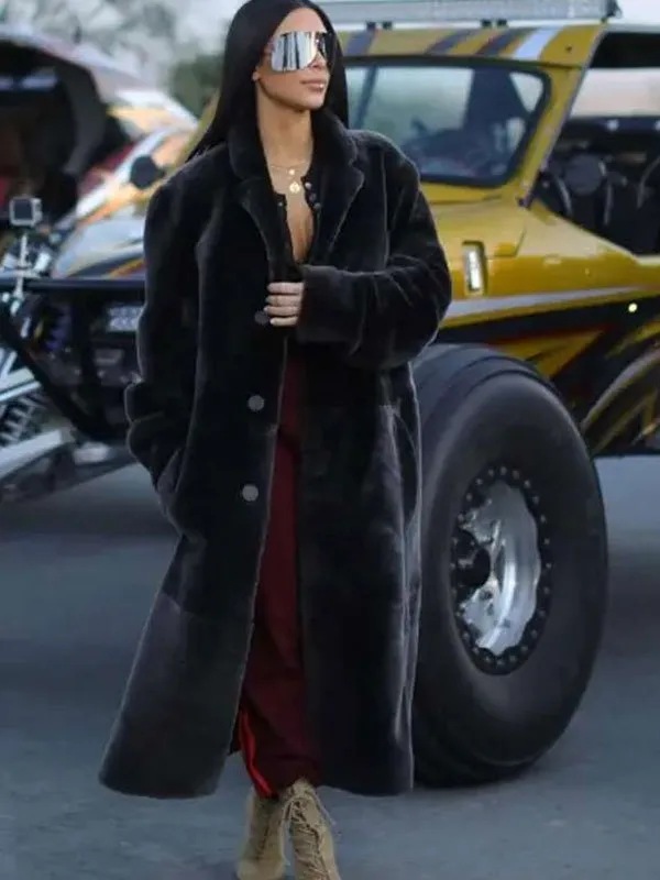 Kim Kardashian NYC Street Style Black Trench Coat