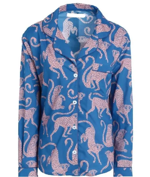 The Roses Olivia Colman Blue Printed Shirt