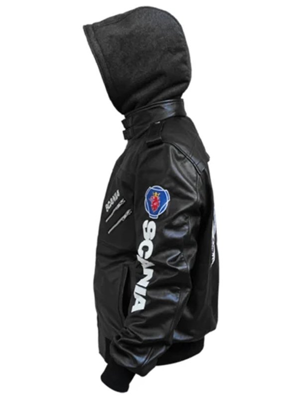 Punisher Black Hooded Bomber Jacket