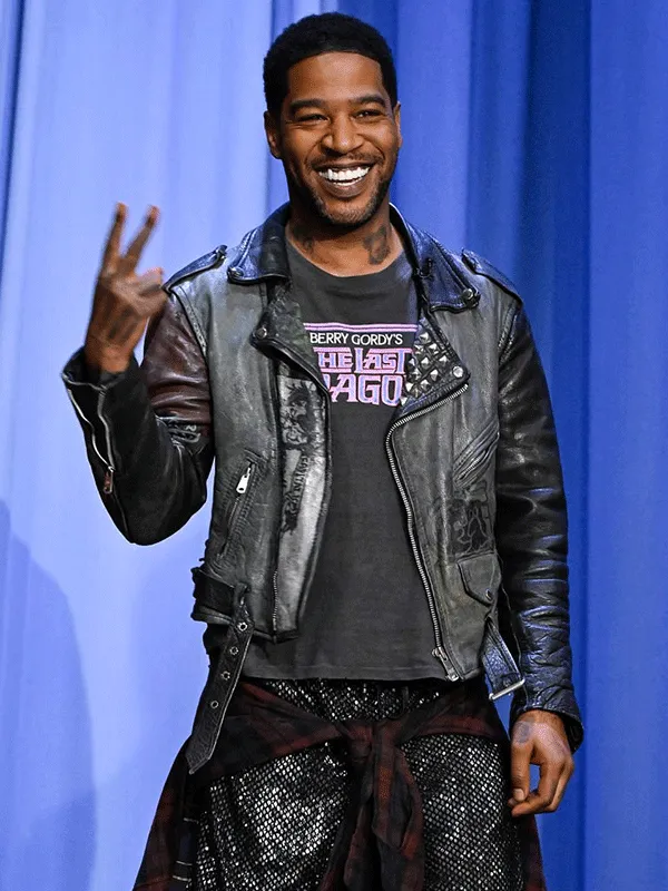 Kid Cudi The Tonight Show S12 Biker Leather Jacket