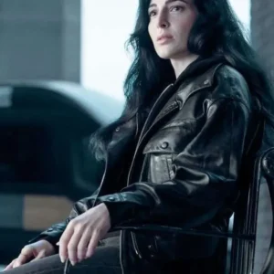 Razane Jammal The Sandman S02 Black Leather Jacket