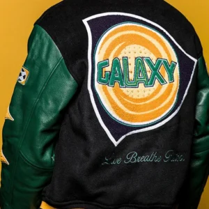 MLS Team LA Galaxy Black Wool Varsity Jacket