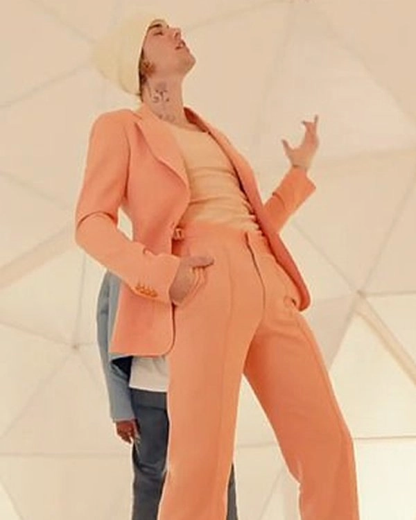Justin Bieber Peaches Suit