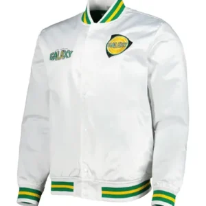 MLS 2025 LA Galaxy White Varsity Jacket