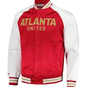 MLS Atlanta United FC Red Satin Varsity Jacket