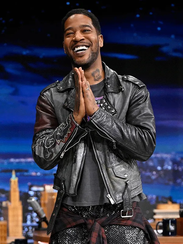 Kid Cudi The Tonight Show S12 Biker Leather Jacket