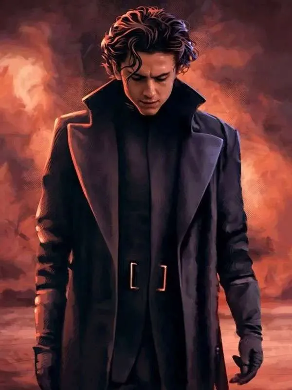 Timothee Chalamet Dune Paul Atreides Black Wool Coat