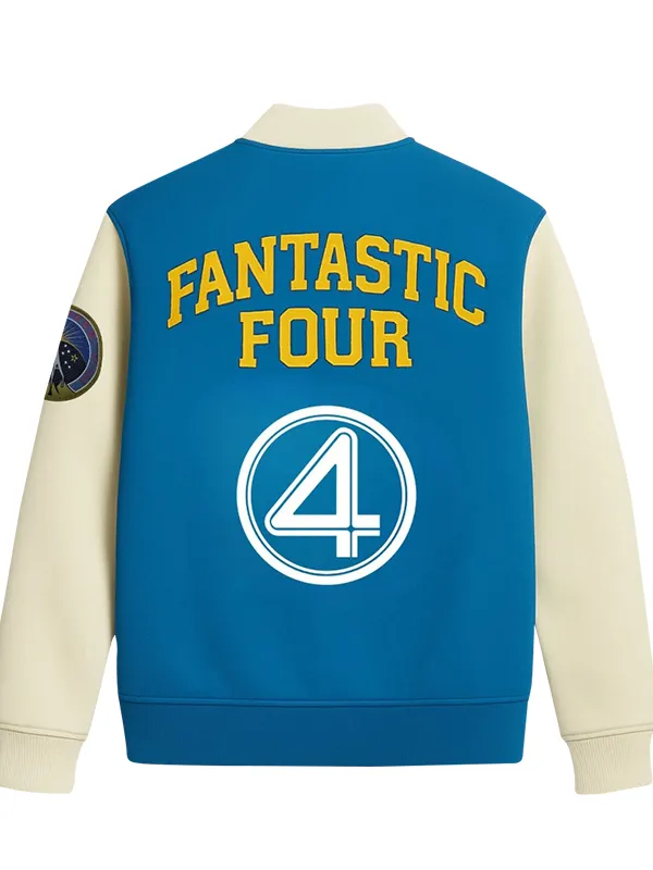 The Fantastic Four First Steps Blue Varsity Jacket