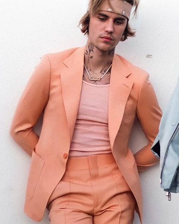 Justin Bieber Peaches Suit