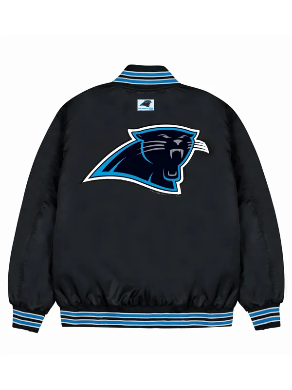 NFL Team Carolina Panthers Black Varsity Jacket