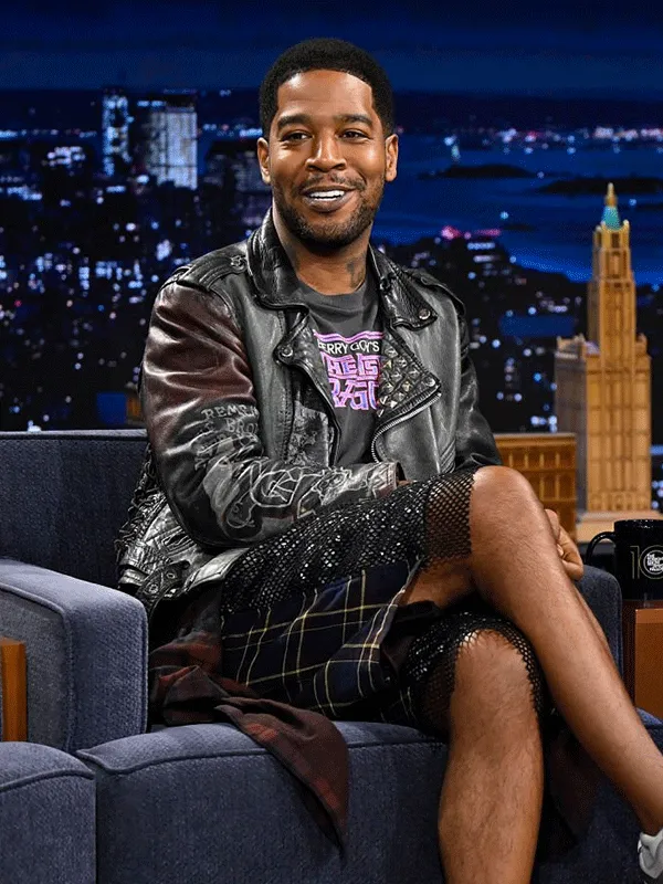 Kid Cudi The Tonight Show S12 Biker Leather Jacket