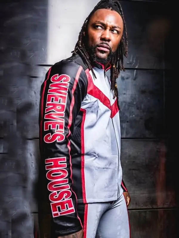 AEW Swerve Strickland Mr. Terrific Leather Jacket