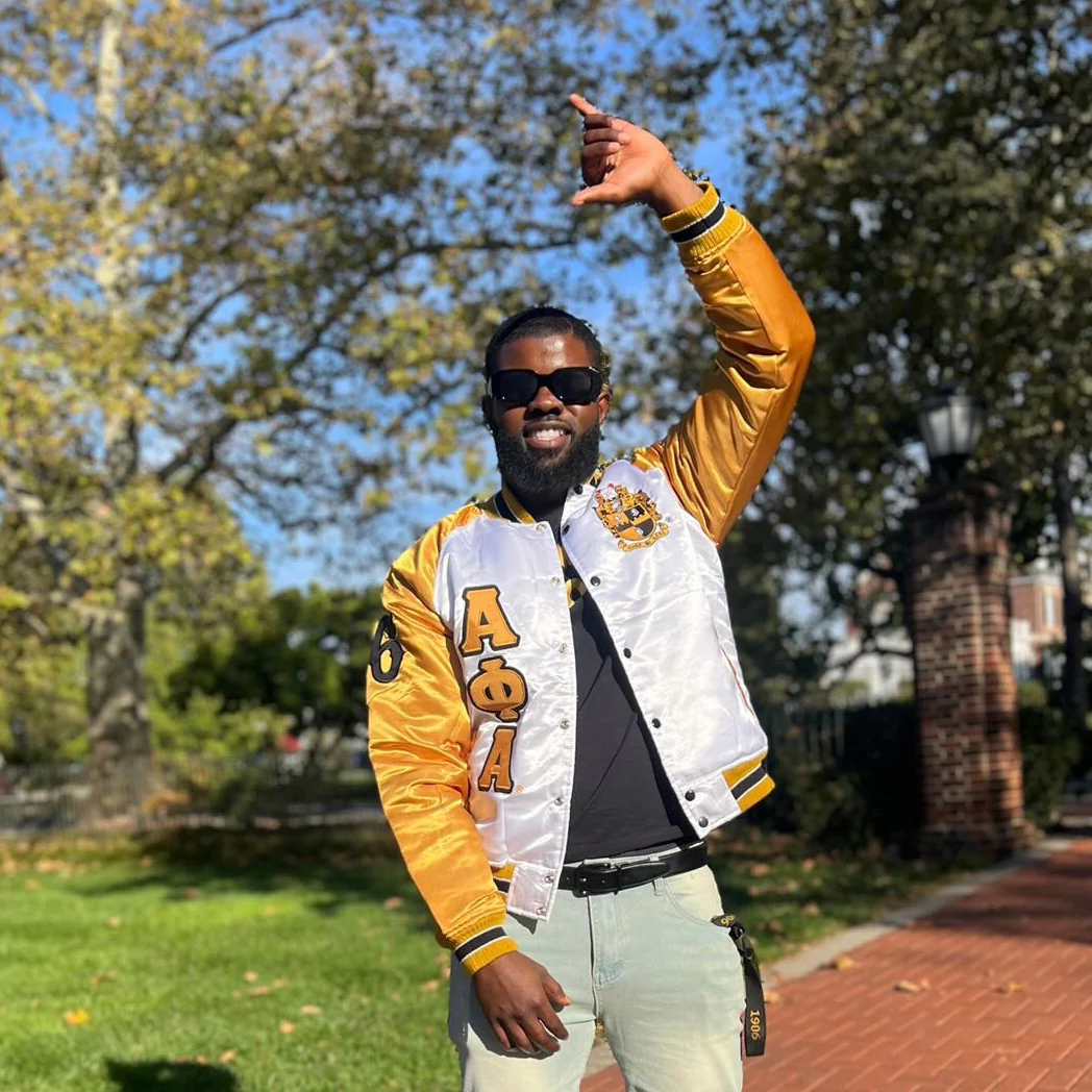 Alpha White Satin Bomber Jacket