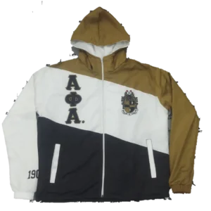 Alpha Phi Alpha Striped Windbreaker Jacket