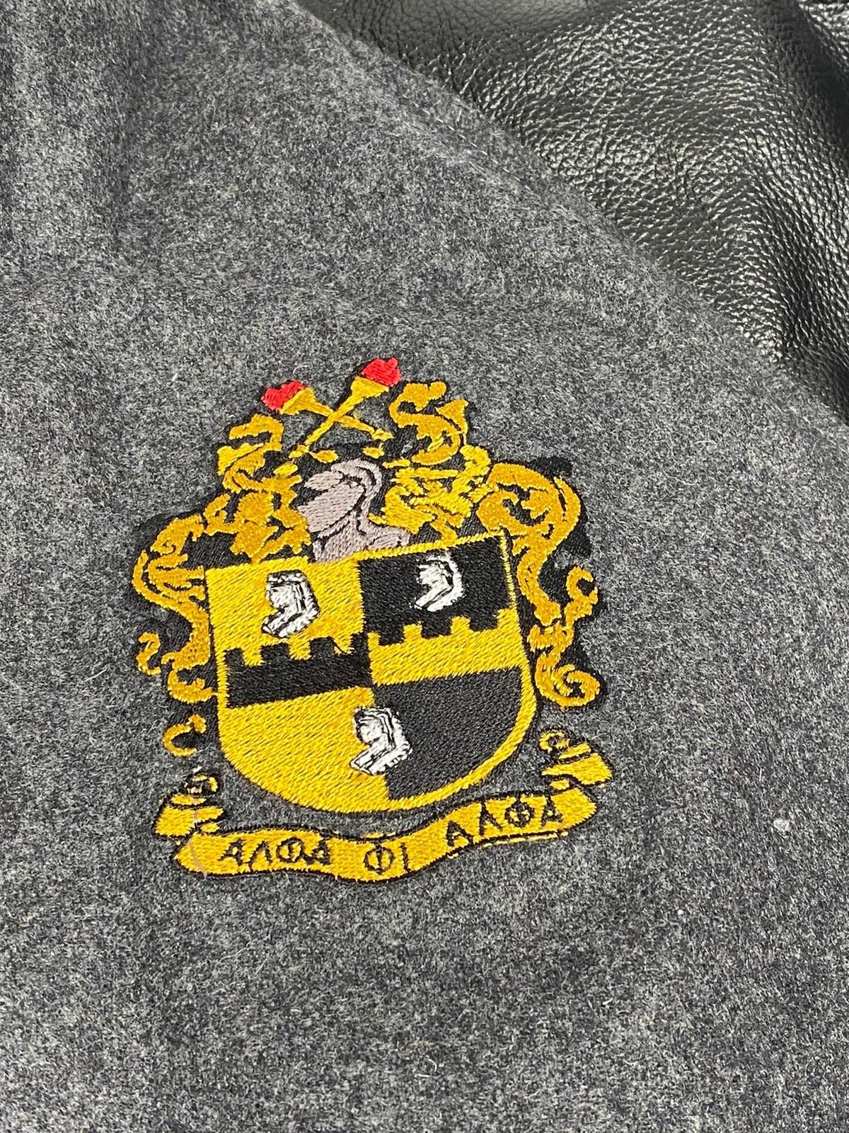 Alpha Phi Alpha Wool And Leather Letterman Varsity Jacket