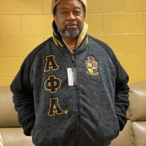 Alpha Phi Aplha Sherpa Bomber Jacket