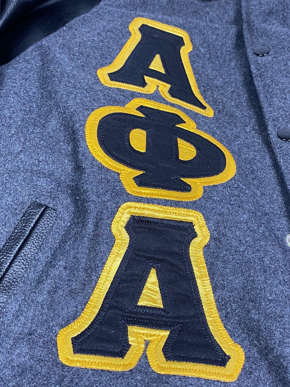 Alpha Phi Alpha Wool And Leather Letterman Varsity Jacket