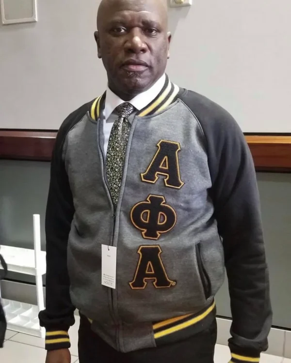 Alpha Phi Alpha Dark Grey Varsity Jacket
