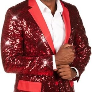 Red Sequins Blazer