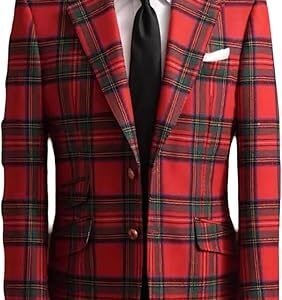 Plaid Tweed Christmas Blazer