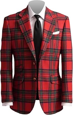 Plaid Tweed Christmas Blazer