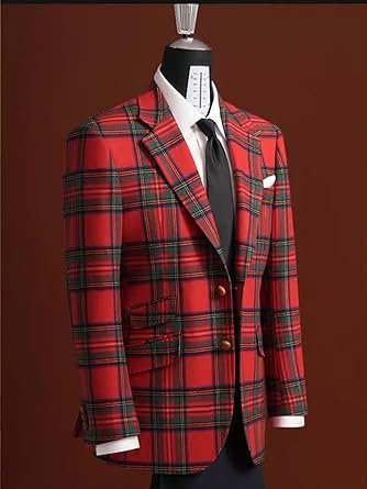 Plaid Tweed Christmas Blazer
