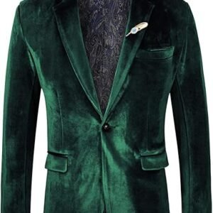 Green Velvet Blazer