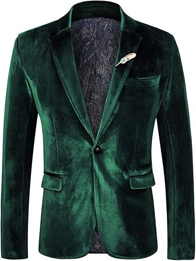 Green Velvet Blazer