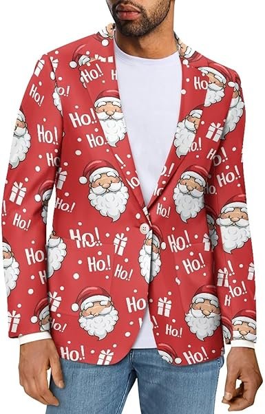 Casual Christmas Santa Claus Jacket Blazer