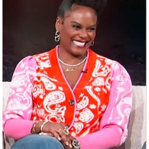 Access Hollywood 2025 Tabitha Brown Paisley Print Cardigan