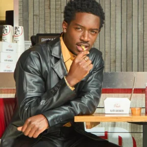 Damson Idris Chicken Shop Date Leather Coat