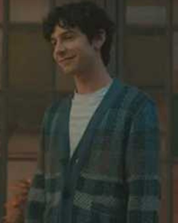 Elsbeth S03 Ben Levi Ross Blue Plaid Cardigan