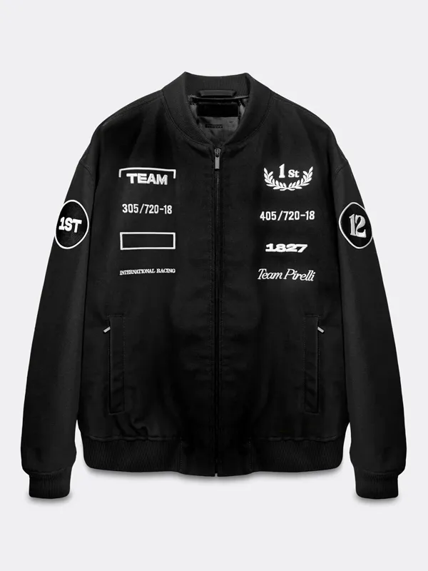 Bianca Bustamante Team Pirelli Black Bomber Jacket