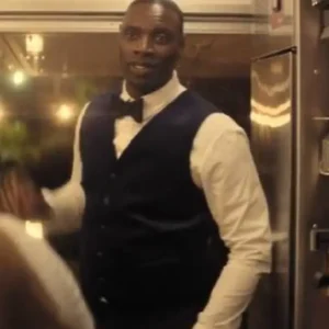 French Lover Omar Sy Blue Vest
