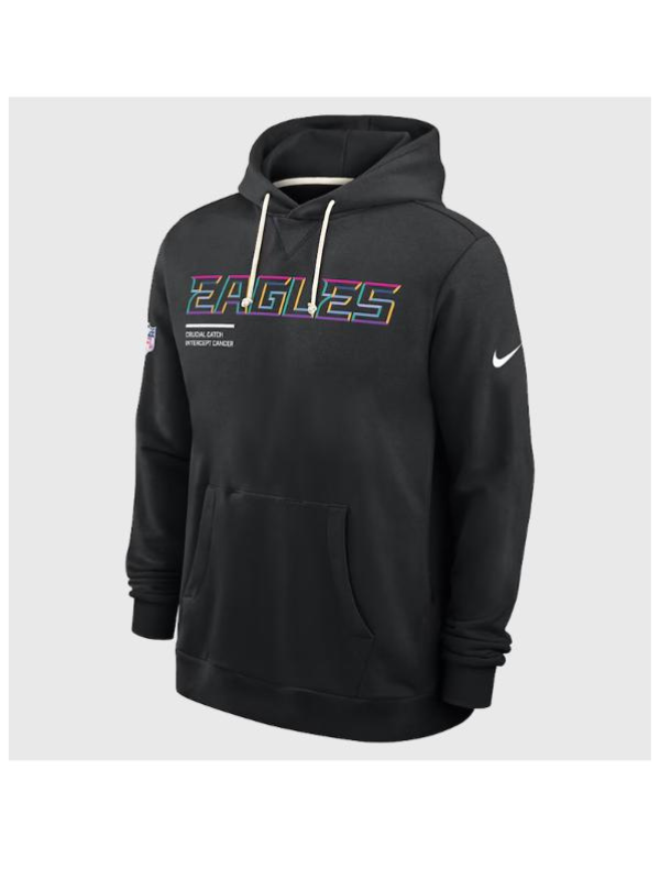 Philadelphia Eagles 2025 Black Crucial Catch Hoodie