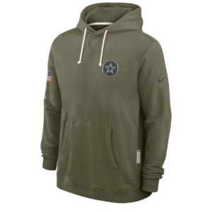 Dallas Cowboys NFL Salute to Service 2025 Olive Green Hoodie