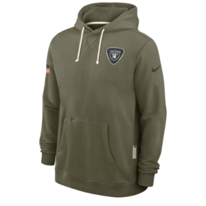 Las Vegas Raiders NFL Salute to Service 2025 Olive Green Hoodie