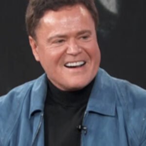 E! News 2025 Donny Osmond Blue Suede Jacket