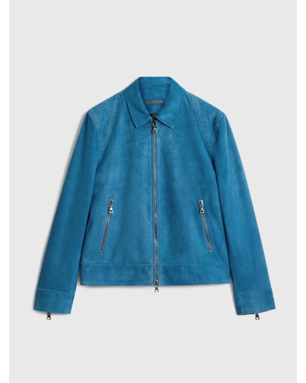 E! News 2025 Donny Osmond Blue Suede Jacket