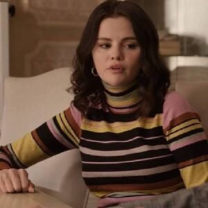 Only Murders in the Building S03 Selena Gomez Striped Turtleneck Top