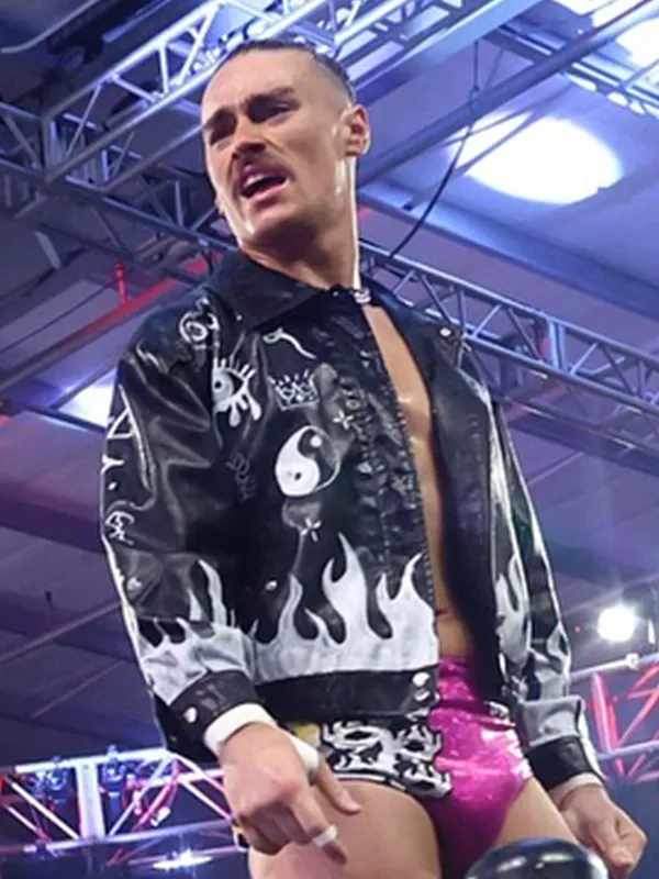 WWE NXT Uriah Connors Racing Leather Jacket