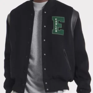 NFL Philadelphia Eagles Black Wool Varsity Jacket