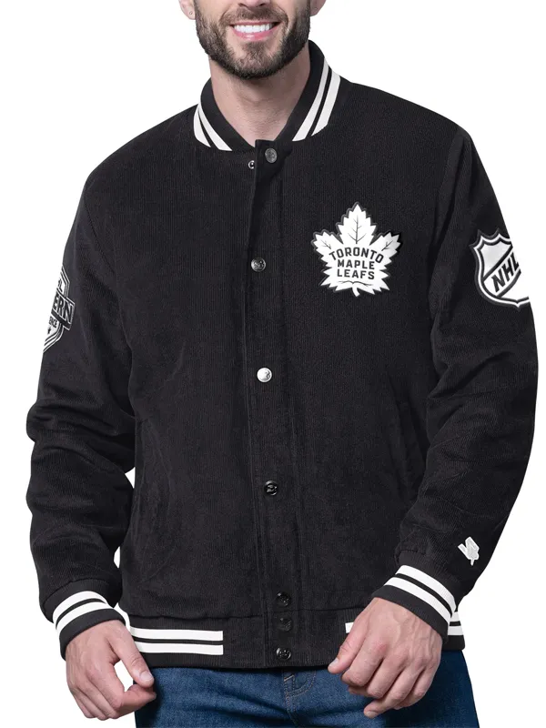NHL Toronto Maple Leafs 2025 Black Varsity Jacket