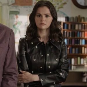 Only Murders in the Building S05 Selena Gomez Black Grommet Coat